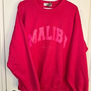 Malibu Women's Pink Crew Neck Sweater